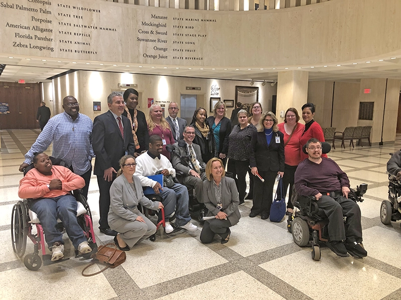 CIL Team members from around the state on CIL Day gathered at the State Capitol in Tallahassee