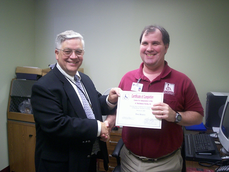 certificate being awarded at Code Enforcement and Citizen Parking Enforcement Training