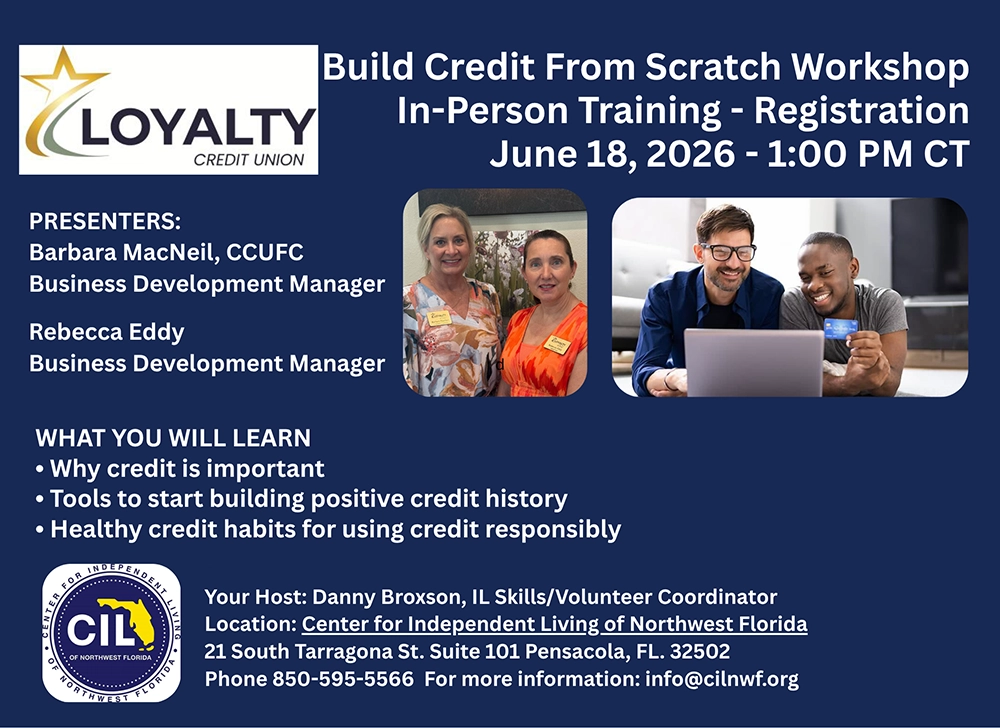 Build Credit From Scratch Workshop June 18, 2026 1:00 PM Central